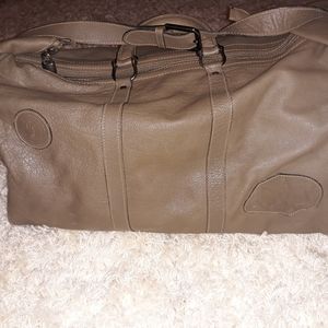 Unisex Falchi Leather Carryall